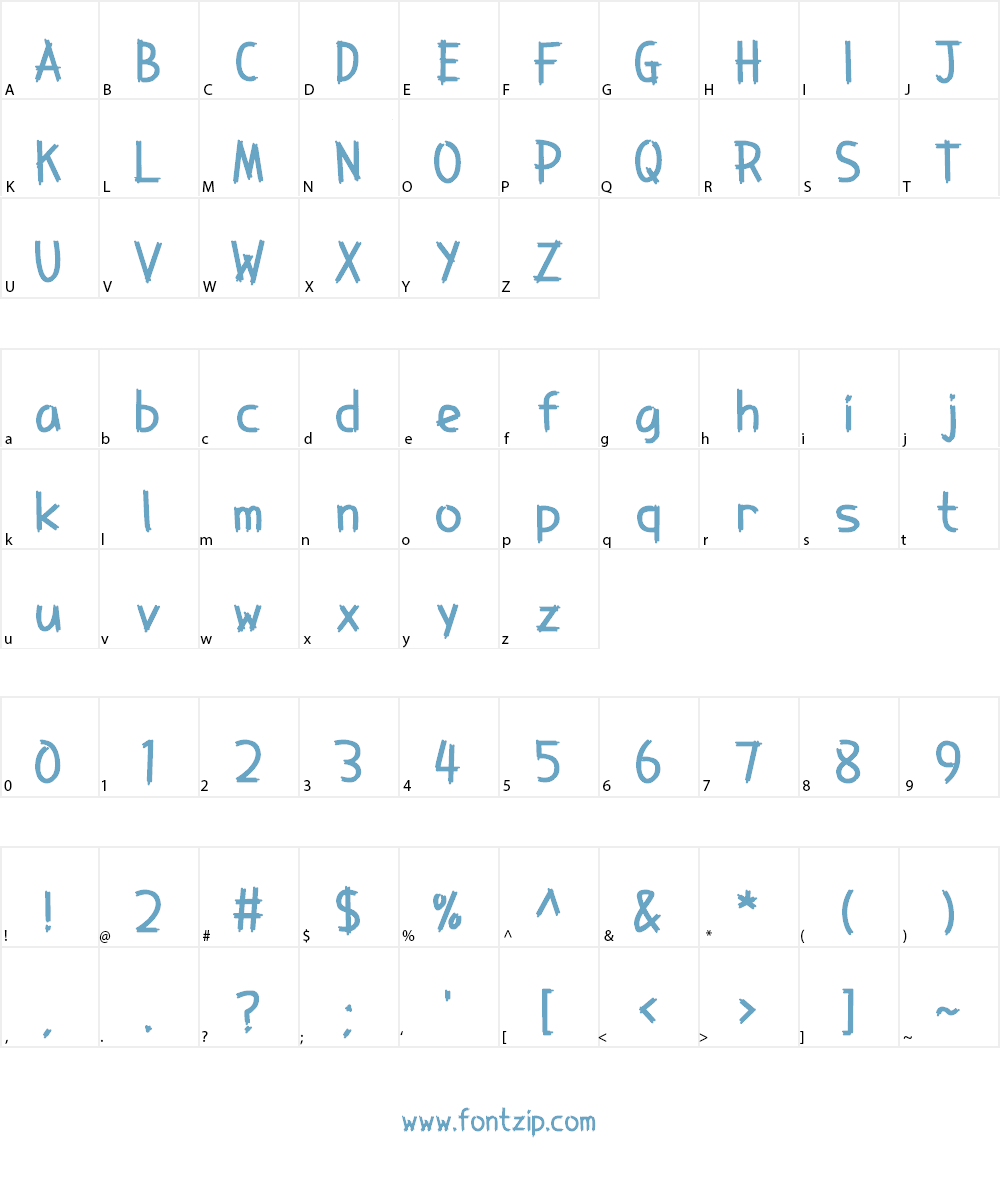 Sawyer's Whitewash Font Character